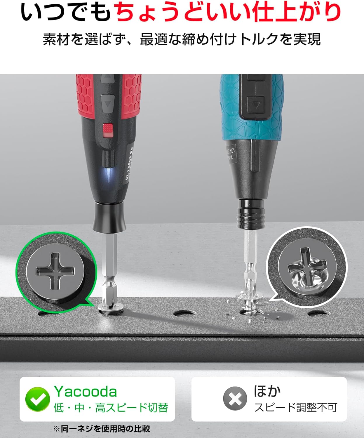 電動ドライバー (型番：GL-06) 電動4N.m 手動12N.m トルク3段階調整