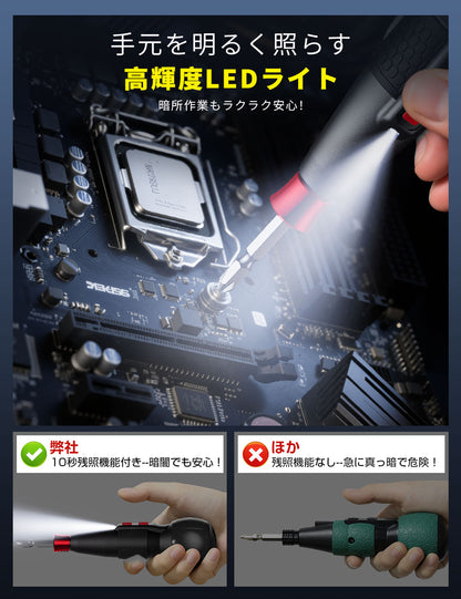 電動ドライバー (型番：GL-09)  電動1N.m 手動12N.m 最高速・1200RPM
